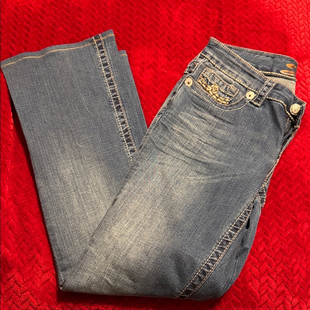Seven7 Women's Blue Boot Cut Jeans